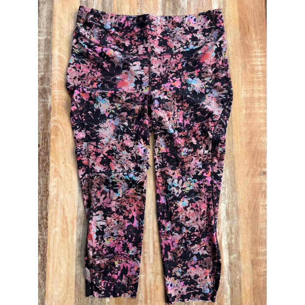 Lululemon Base Pace High-Rise Crop 23 Leggings Floral Multi LW6BR4S Size 16